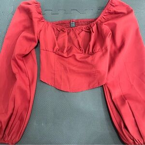 Elegant Red Women's Top